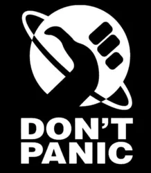 hitchhikers guide to the galaxy don&rsquo;t panic