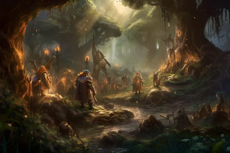 A painting of a Dwarf Forest community