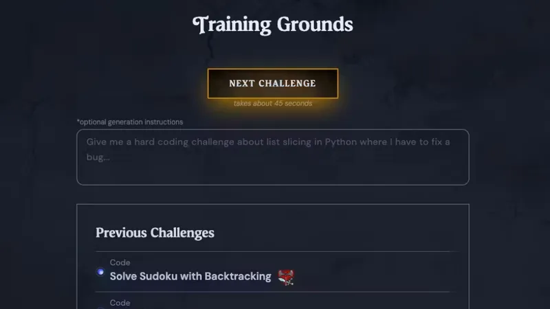 Boot.dev Training Grounds Screenshot