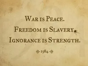 war is peace 1984 orwell